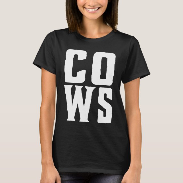 COWS! Funny Screaming Cow Hob Farmer T Shirt (Framsida)