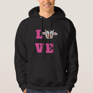 Cows Kärlek Moo Cattle Farmer Wife Ranch Hoodie