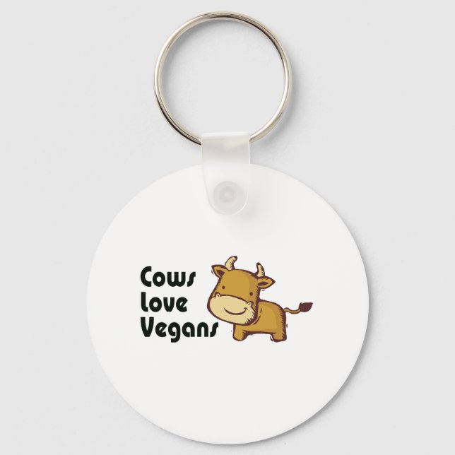 cows kärlek-veganer nyckelring (Framsida)