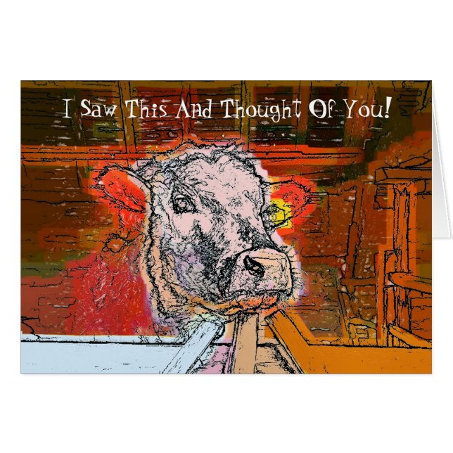 COWS-KORT HÄLSNINGSKORT (Framsidan Horizontal)