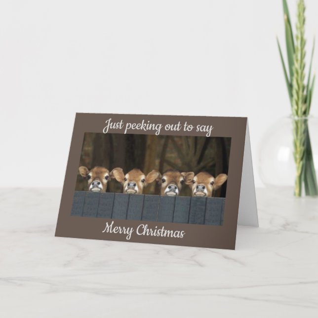 COWS SKICKADE CHRISTMAS GREETINGINGS TILL "DU" KORT (Framsida)