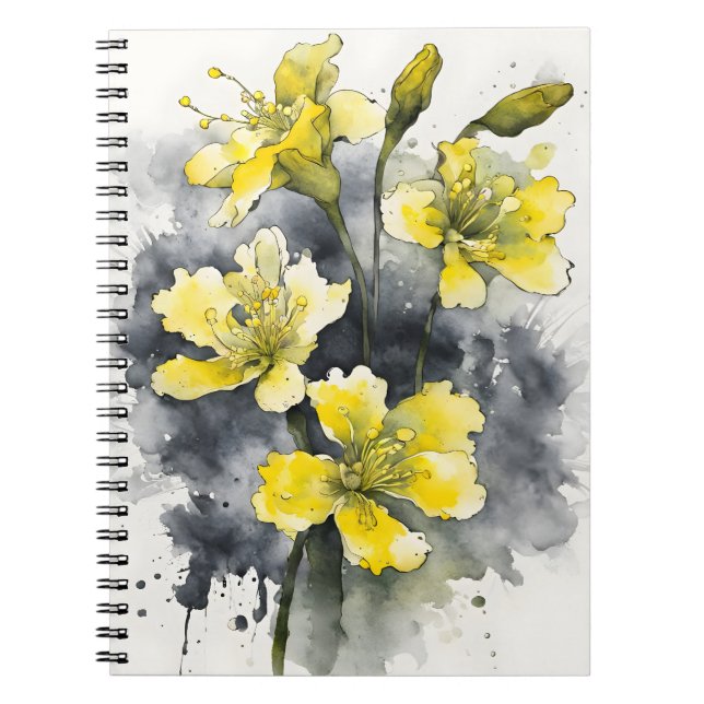 Cowslip - Akvarellblommor Anteckningsbok (Framsidan)