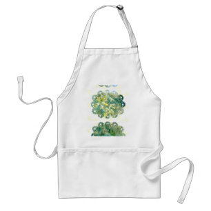 Cowslips Primula veris blommigt Apron med snöre ka Förkläde