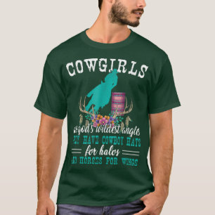 Cowtjejer är gudar Wildest Änglar Horse Lover Barr T Shirt