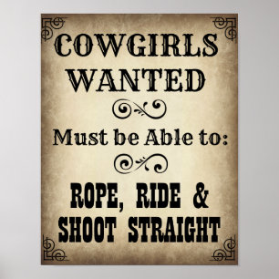 Cowtjejer ville Poster