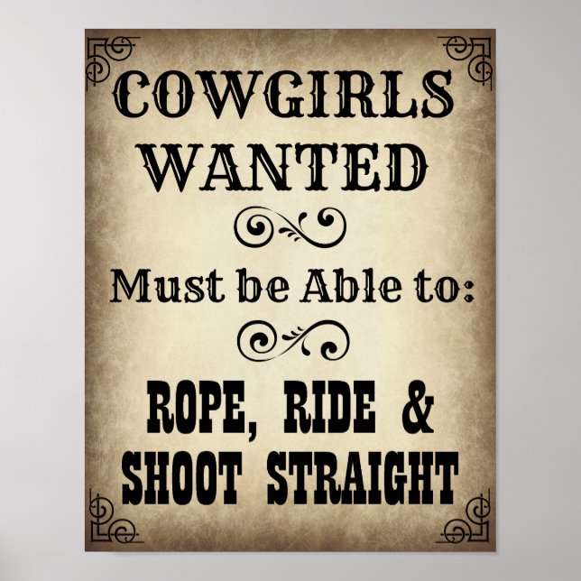 Cowtjejer ville Poster (Framsidan)