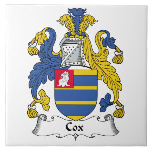 Cox familjvapensköld kakelplatta