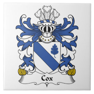 Cox familjvapensköld kakelplatta
