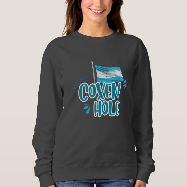 Coxen Hole med Honduras flagga T Shirt (Framsida)