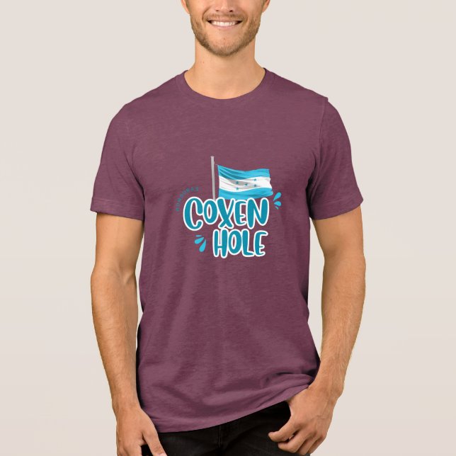 Coxen Hole med Honduras flagga T Shirt (Framsida)