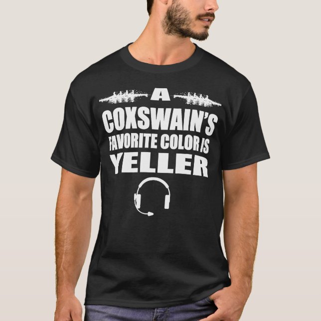 Coxswain Rwing Team åtta Cox som ringer Rower Scul T Shirt (Framsida)
