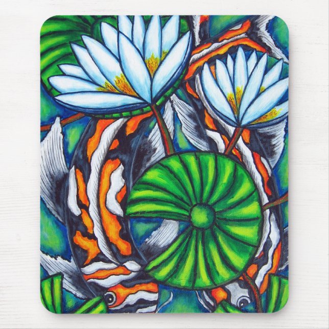 Coy Carp Colorful Mousepad Musmatta (Framsidan)