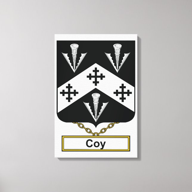 Coy Family Crest Canvastryck (Framsida)