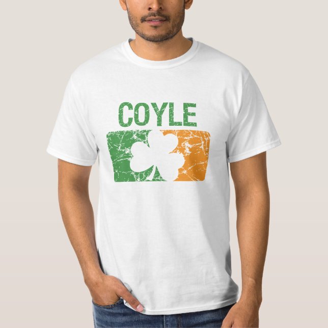 Coyle efternamnklöver tee (Framsida)