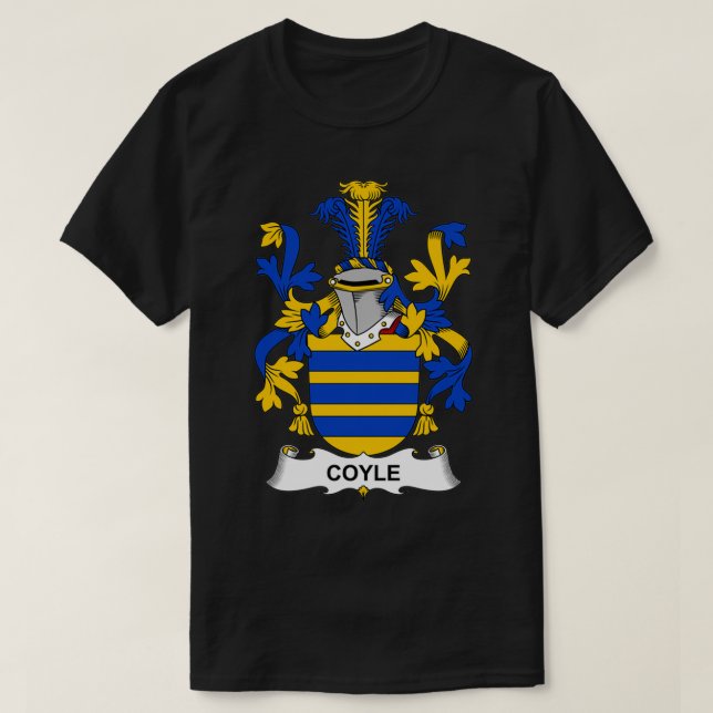 Coyle Jackar Arm Family Crest T Shirt (Design framsida)