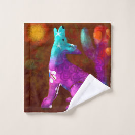 Coyote Abstrakt Art Saguaro Cactus Desert Brown