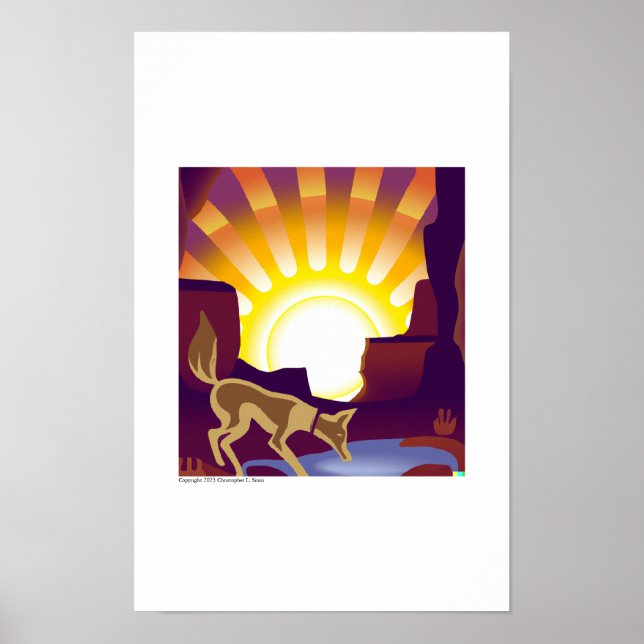 Coyote Canyon Sunrise Poster (Framsidan)