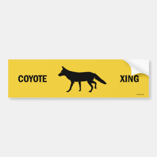 Coyote Crossing Bumper Sticker Bildekal