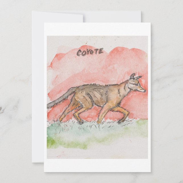 Coyote Greeting Card Julkort (Framsida)