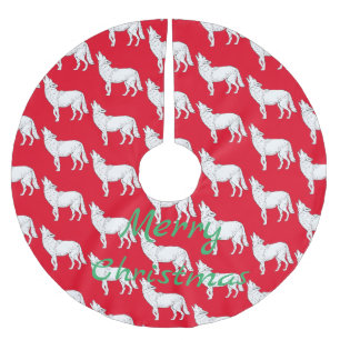 Coyote Howling Thunder_Cove Julgransmatta Borstad Polyester