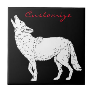 Coyote Howling Thunder_Cove Kakelplatta