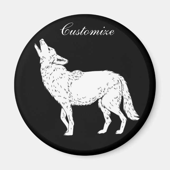 Coyote Howling Thunder_Cove Magnet (Framsidan)