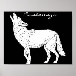 Coyote Howling Thunder_Cove Poster