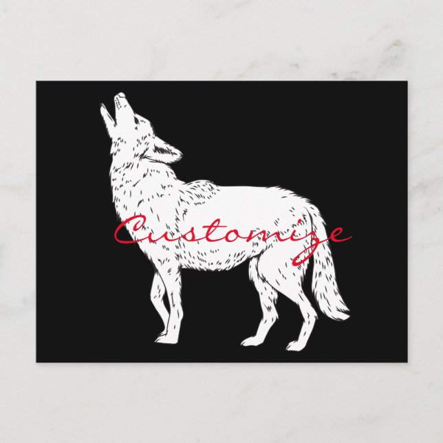Coyote Howling Thunder_Cove Vykort (Framsida)