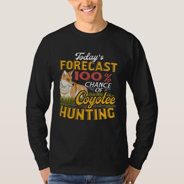 Coyote Hunting Hunting  For Men Yote Coyote Brown  T Shirt (Framsida)