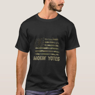Coyote Hunting Patriotic American Flag Yote Hunter T Shirt