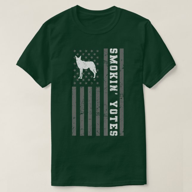 Coyote Hunting Smokin Yotes T Shirt (Design framsida)