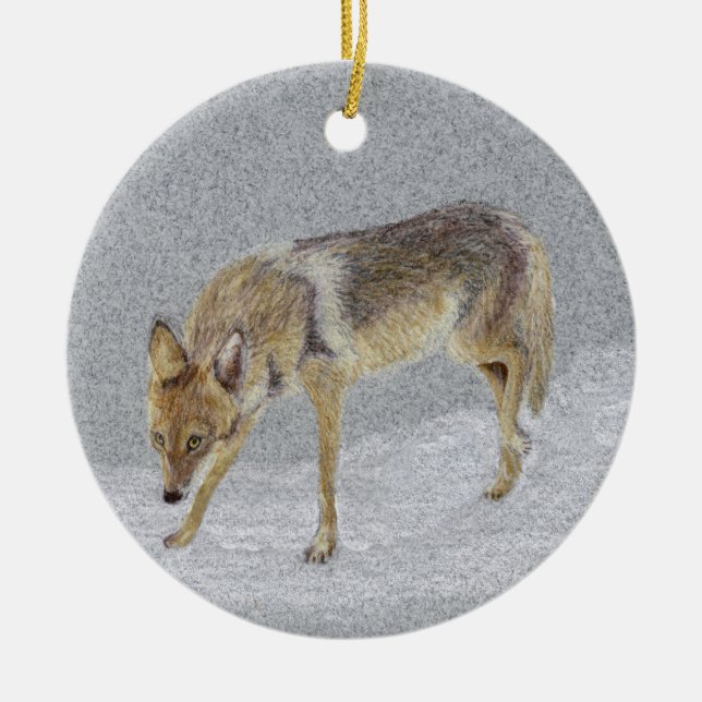 Coyote Julgransprydnad Keramik (Framsidan)