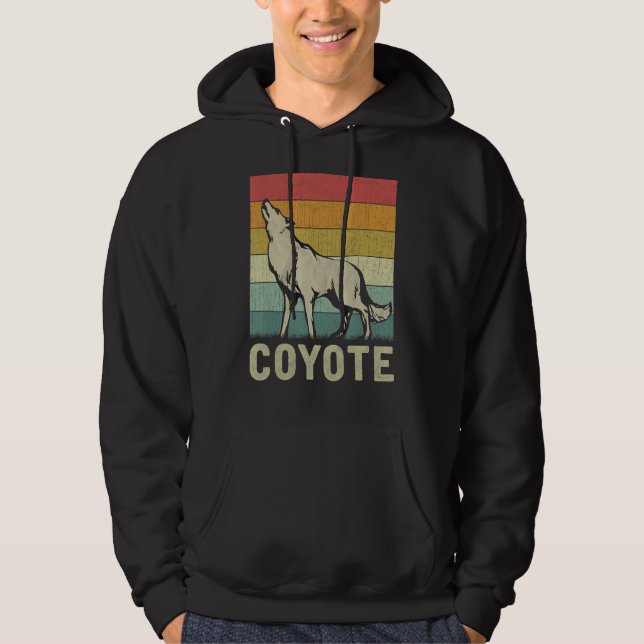 Coyote  Men Women Coyote Retro Hoodie (Framsida)