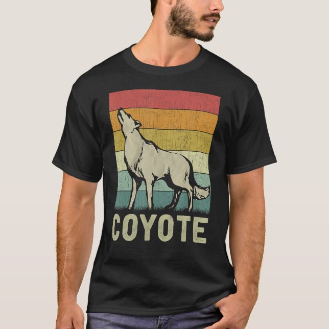 Coyote  Men Women Coyote Retro T Shirt (Framsida)