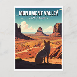 Coyote Monument Valley Navajo Nation Souvenir Vykort