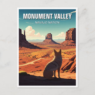 Coyote Monument Valley Navajo Nation Souvenir Vykort