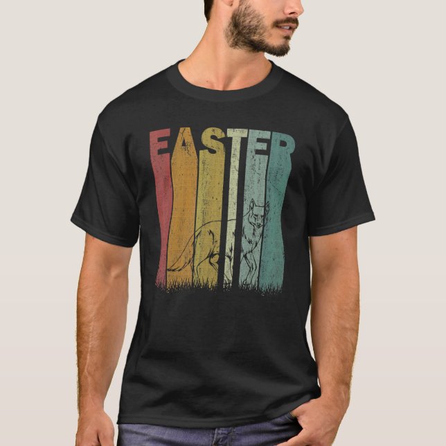 Coyote Retro Graphic Funny Påsk Costu T Shirt (Framsida)