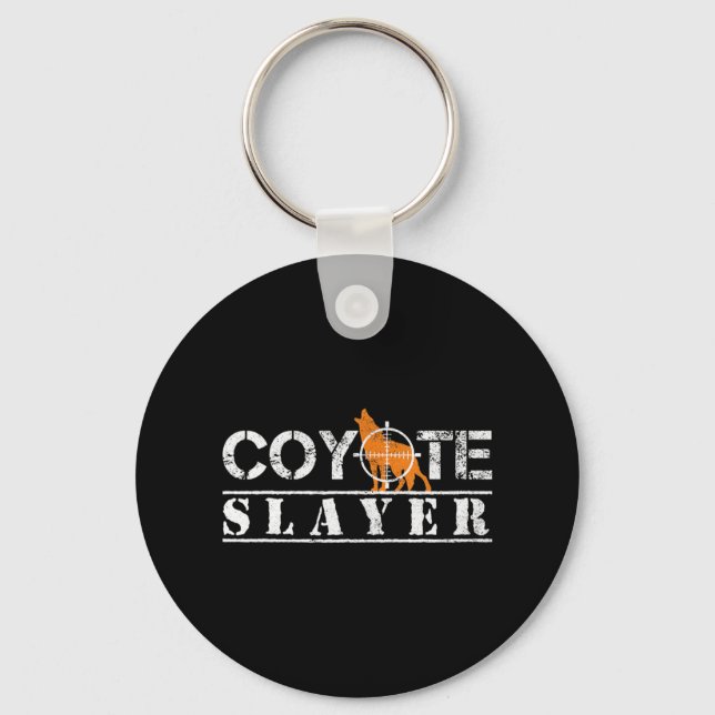 Coyote Sayer Roligt Hunting Gift for Coyote Hunter Nyckelring (Framsida)
