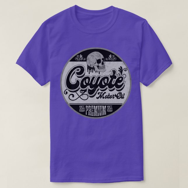 Coyote Vintage Oil BW T Shirt (Design framsida)