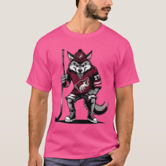 Coyote Wearing an Arizona Coyotes Hockey Jersey Ov T Shirt