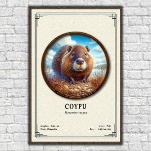 Coypu Zoologi Serie Poster