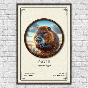 Coypu Zoologi Serie Poster