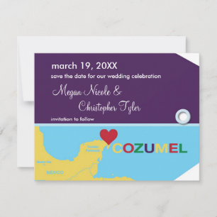 Cozumel Bagage Tag Spara Datum Annonsering Datumet