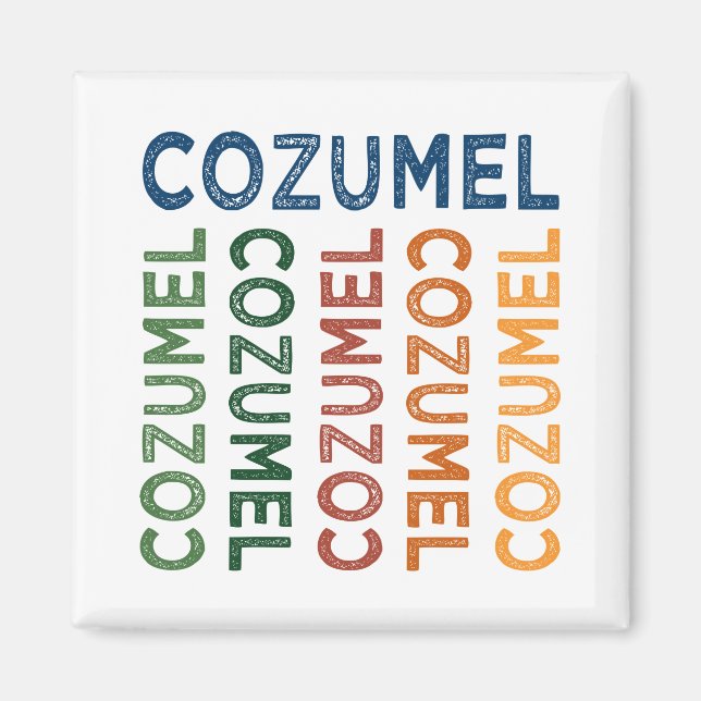 Cozumel Cute Colorful Magnet (Framsidan)