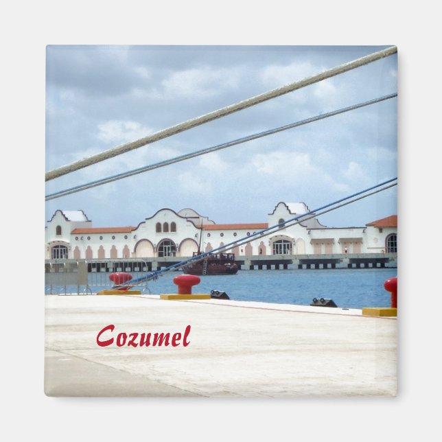 Cozumel Dockside Magnet (Framsidan)