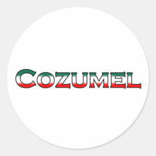 Cozumel logotyp (text) runt klistermärke