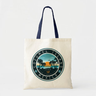 Cozumel Mexico Dyka Sunset Souvenir 80s Tygkasse
