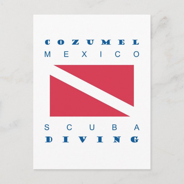 Cozumel Mexico Scuba Dive Vykort (Framsida)
