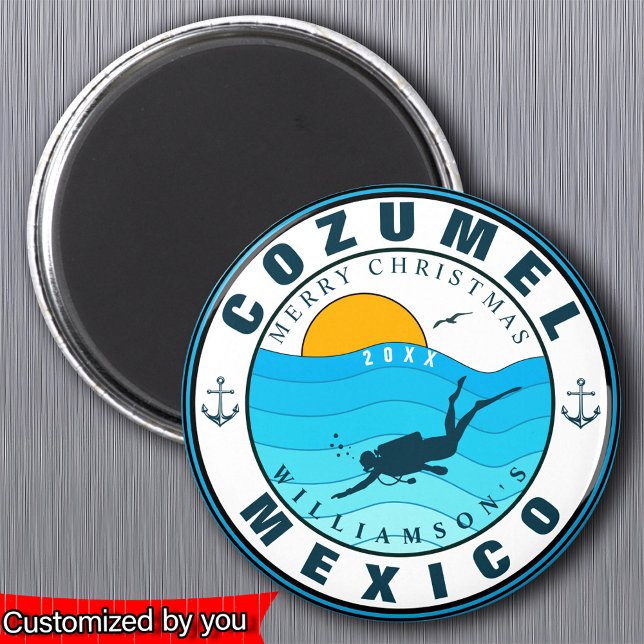 Cozumel Mexiko Diving Travel Vacation Souvenir Magnet (Skapare uppladdad)