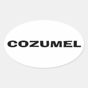 Cozumel, Mexiko Ovalt Klistermärke